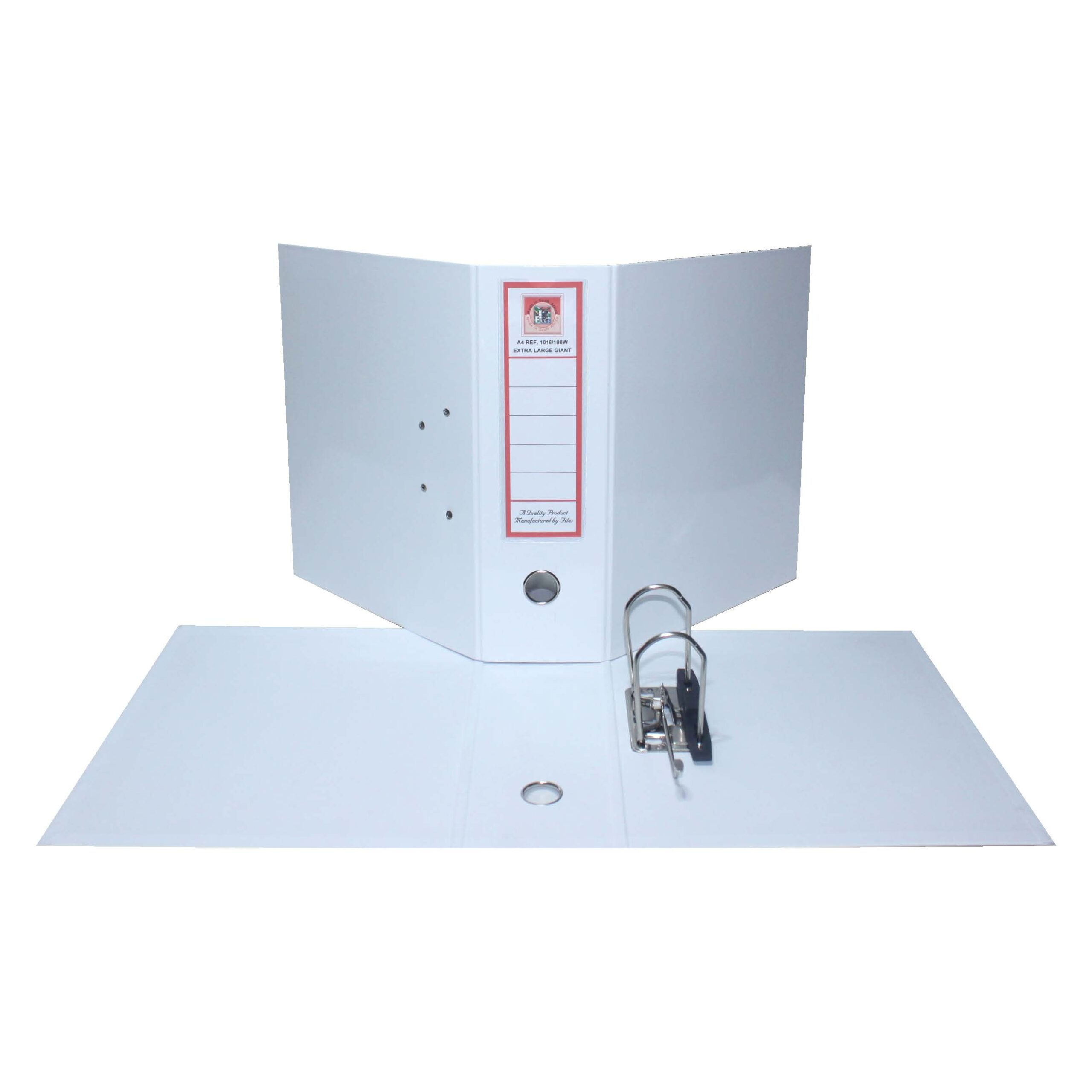 A4 Extra Large Laminated Giant Lever Arch File White 10pk @R44.00ea - Image 3